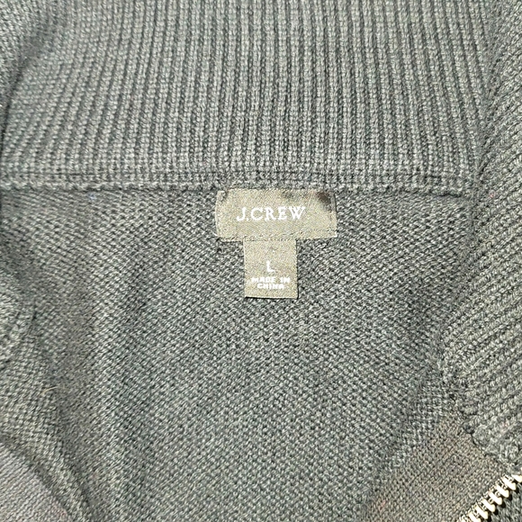 J Crew Large 1/4 Zip Sweater Black - Picture 2 of 6